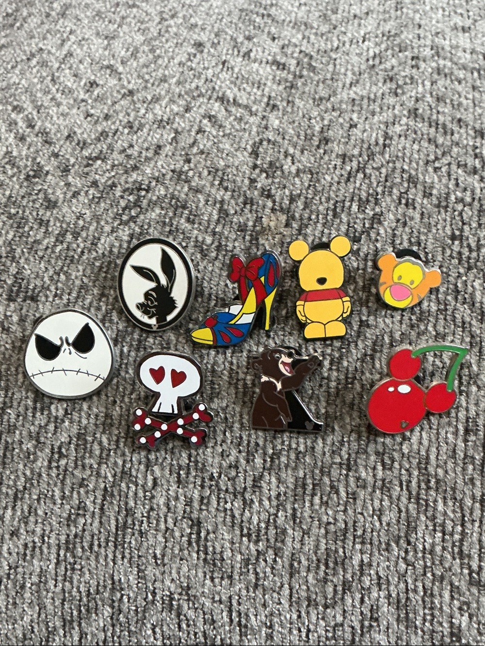 Disney Pin Bundle with Variety of Cartoon Characters & Icons